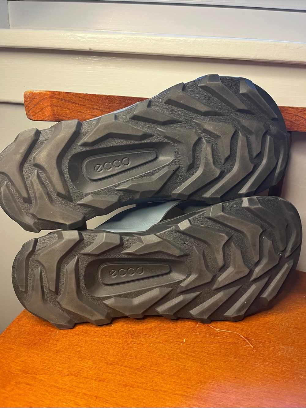 ECCO MX Flipsider Men’s Sandals Trooper Blue Grey Leather Straps Size 42 EUC - Picture 10 of 12